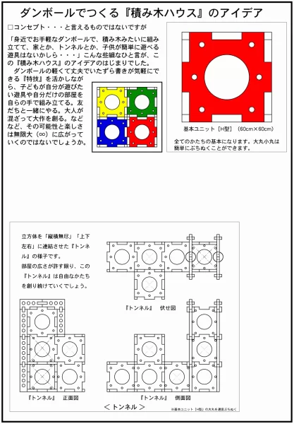 子ども遊具『積み木ハウス』
